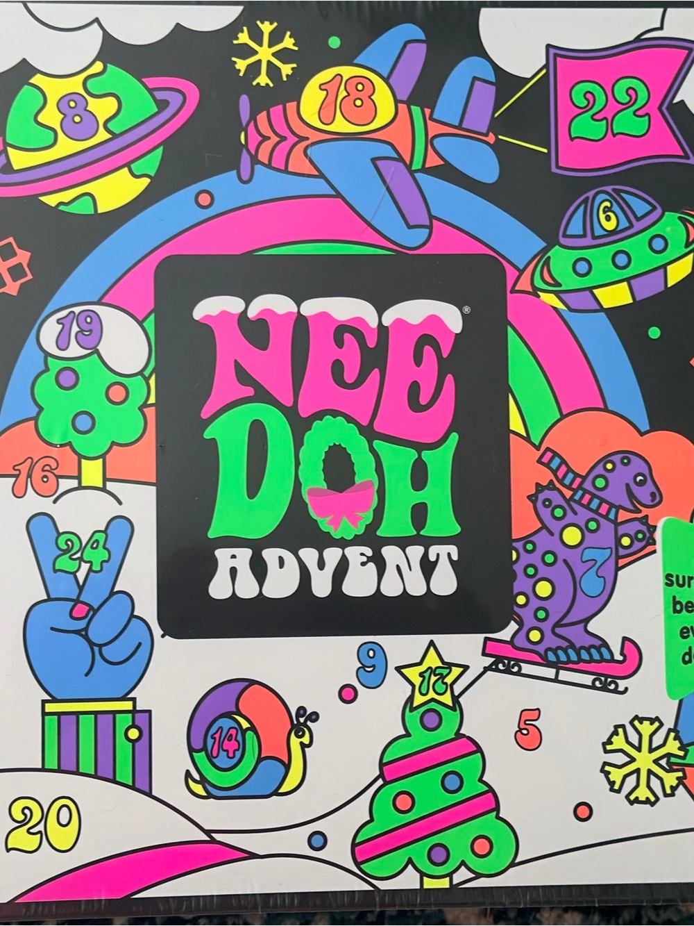 Needoh Advent Kids Toy calendar - Neon Multi